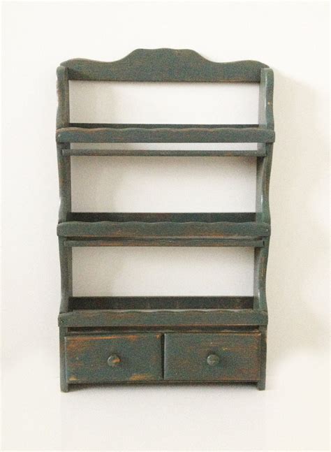 Vintage Rustic Wood Mail Organizer Wall Mount