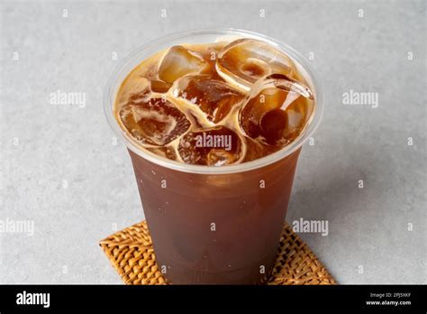 korean style food cafe americano iced coffee Stock Photo - Alamy