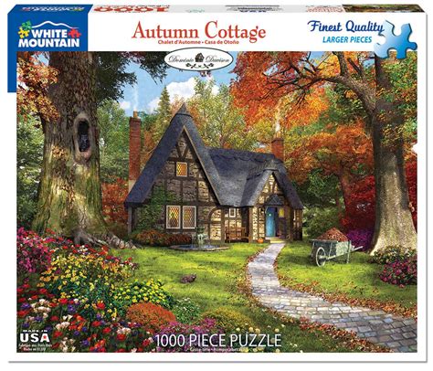 Autumn Cottage 1000 Pieces White Mountain Puzzle Warehouse