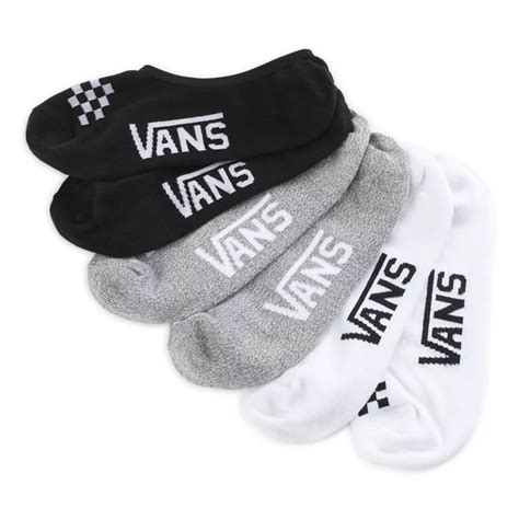 Vans Classic Canoodle No Show Socks White Black Grey 3 Pack