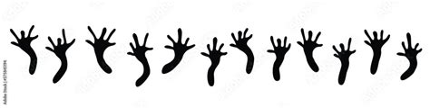 Scary Hands Silhouette Vector Set Stock Vector | Adobe Stock