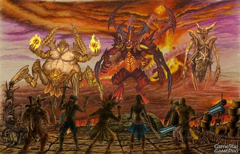 Heroes vs Azmodan, Belial, and Diablo Fan Art by Madzematix #Diablo ...