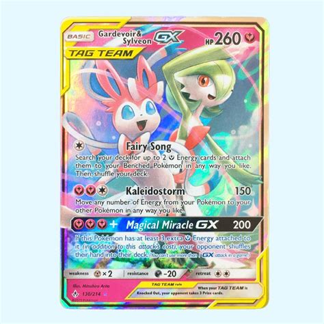 Gardevoir Sylveon GX 130 Unbroken Bonds Gardevoir Nymphali GX