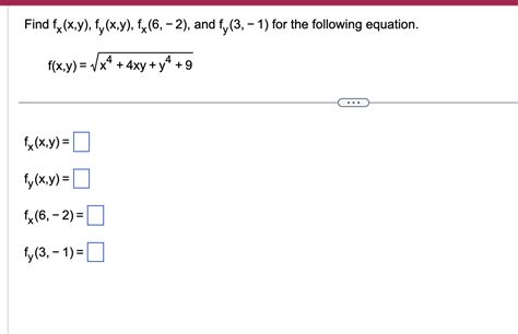 Solved Find Fx X Y Fy X Y Fx 6 −2 And Fy 3 −1 For The