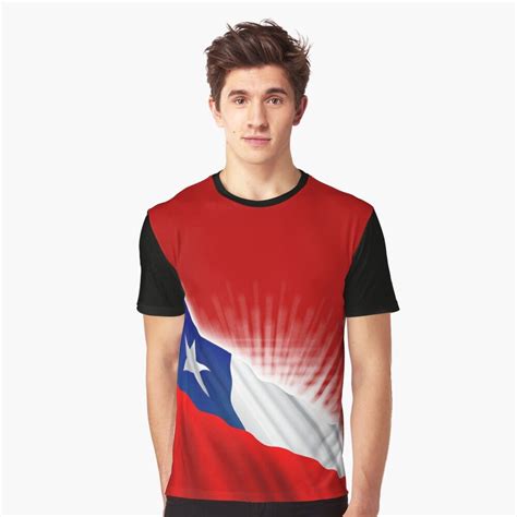 Chile Chilean Flag Light Steel T Shirt Front Chile Chilean Flag