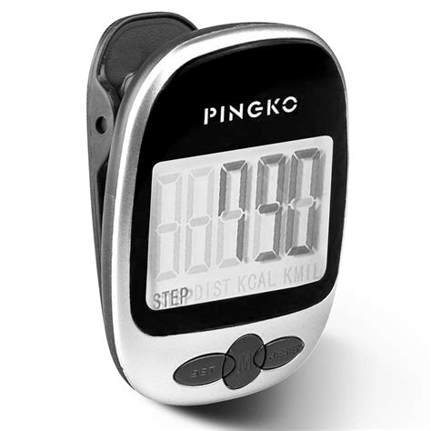 Pingko Pedometer And Step Tracker Portable Device For Walking With Large