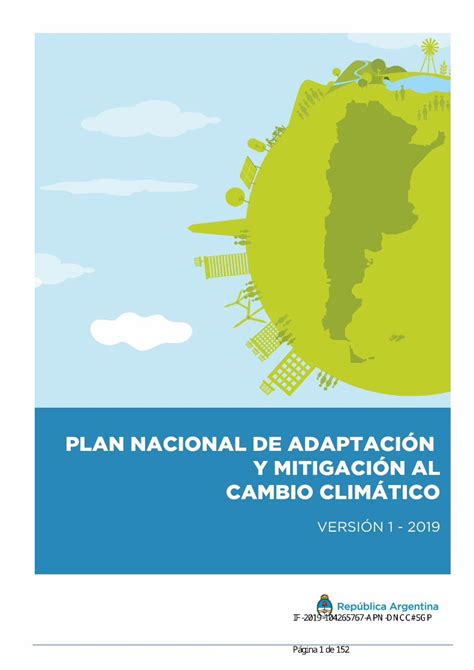 PDF Plan Nacional de Adaptación y Mitigación al Cambio