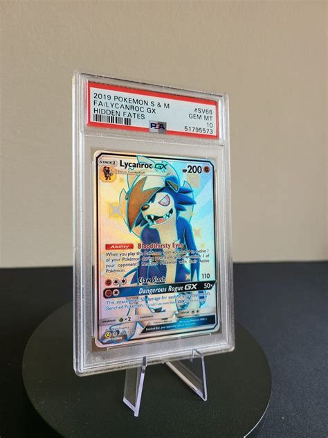 Psa Lycanroc Gx Sv Sv Pokemon Cards Hidden Fates Ultra Rare