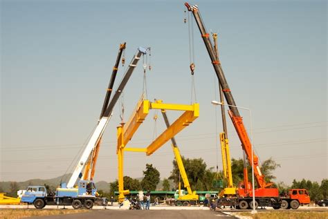 Premium Photo Mobile Crane Lifting