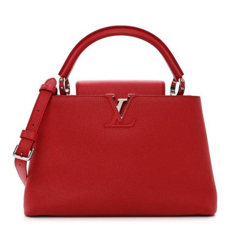 Louis Vuitton Taurillon Capucines Bb Rubis Fashionphile In