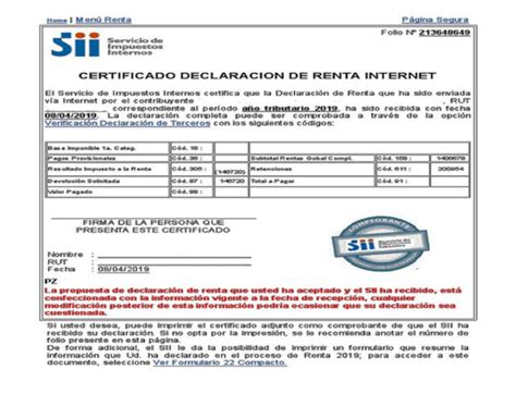 Certificado De Renta Conoce Como Obtenerlo E Imprimirlo