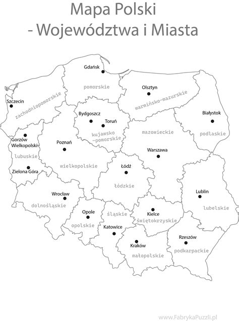 Mapa Polski Do Druku Darmowa Drukowalna Mapa Polski