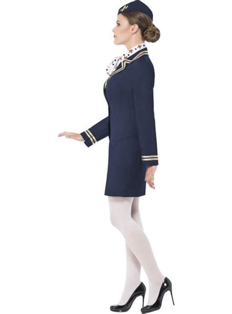 Blue Air Hostess Costume For Women Funidelia