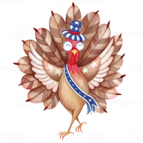 Decorative Turkey American Thanksgiving Watercolor 13861218 PNG