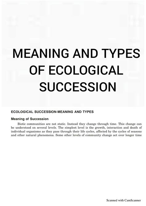 Solution Meaning And Types Of Ecological Succession Studypool