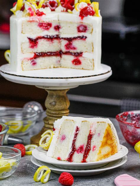 Lemon Raspberry Wedding Cake