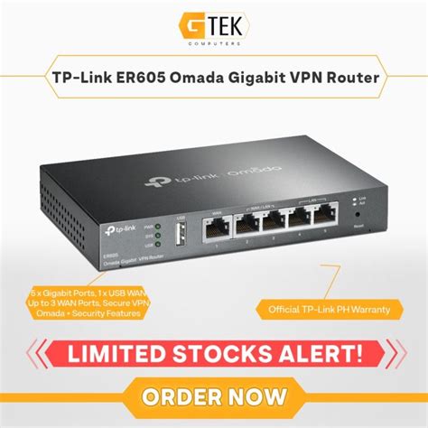 TP Link ER605 V2 Omada Gigabit Multi WAN VPN Router Lazada PH