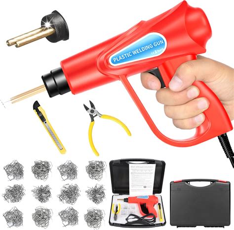 W Plastic Welding Machine Car Bumper Repair Kit Hot Stapler Plastic Welder Gun Kit Hot Stapler