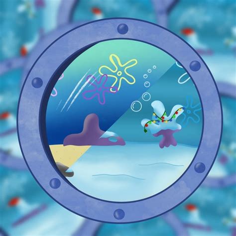 Spongebob Window Into Bikini Bottom Sticker New Holiday Etsy