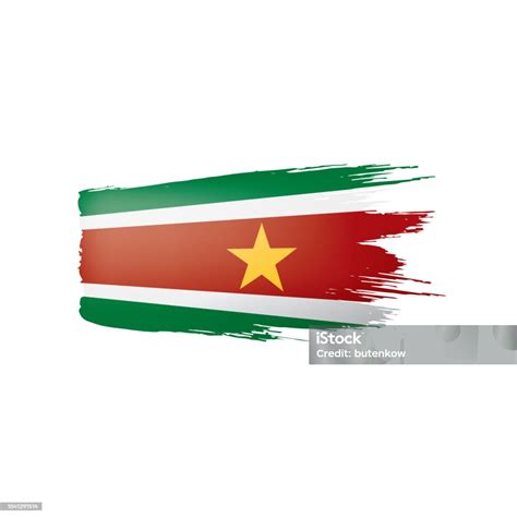 Suriname Flag Vector Illustration On A White Background Stock