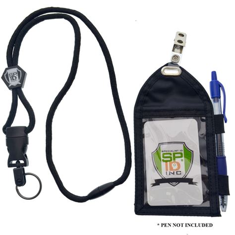 Specialist Id Nylon Badge Holder With Pen Loop Key Ring And Heavy Duty