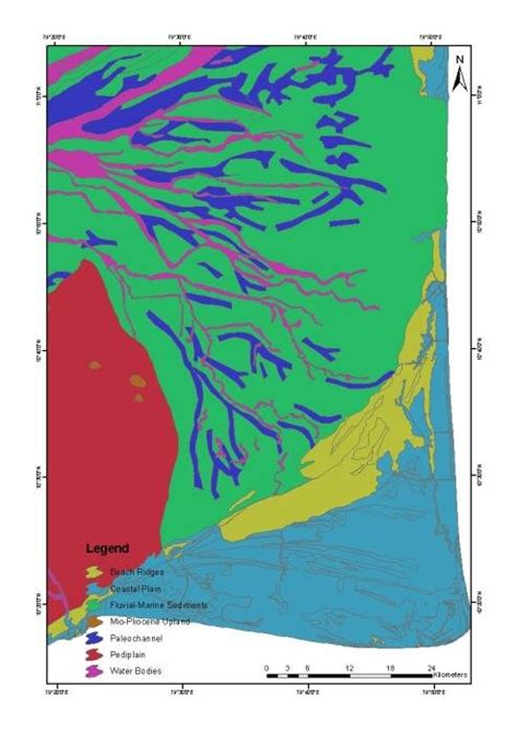 Map Showing Geomorphic Characteristics Of The Area Download