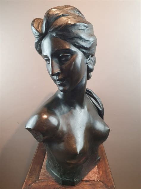 Jef Lambeaux 1852 1908 Sculpture Female Bust 66 Cm Catawiki