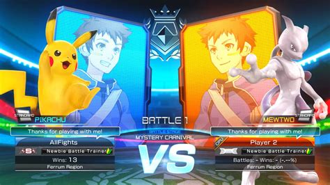 Pikachu Vs Mewtwo Pokkén Tournament Dx Youtube