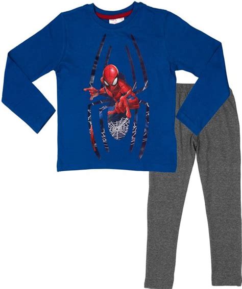 Marvel Spiderman Pyjama Blauw Grijs Maat Bol