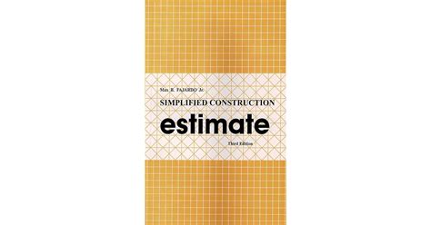 Simplified Construction Estimate By Max B Fajardo Jr