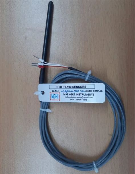 Teflon Coated Rtd Pt 100 Sensor 3 Wire 50 To 250 Deg C At Rs 850