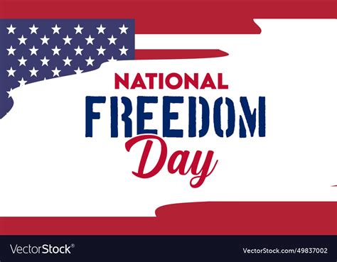 National freedom day 1 february united states Vector Image