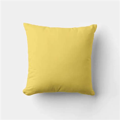 Lemon Zest Yellow Fashion Solid Color Background Throw Pillow Zazzle