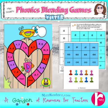 Phonics Blending Games Winter Theme by Miss Kinders | TpT