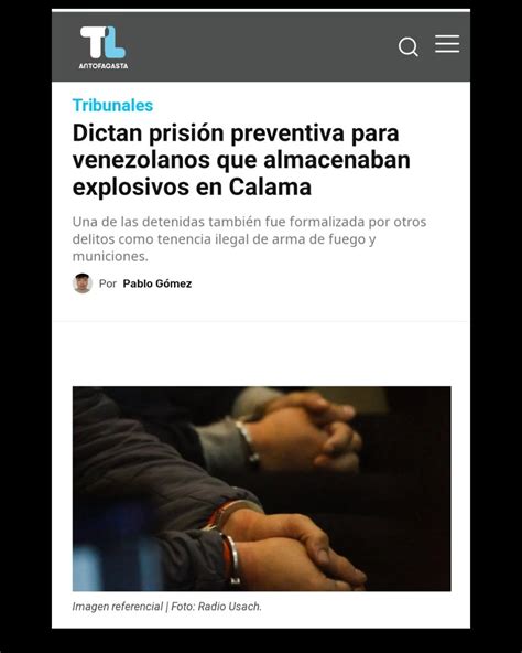 APRA ARAUCANíA on Twitter Policial Dictan prisión preventiva