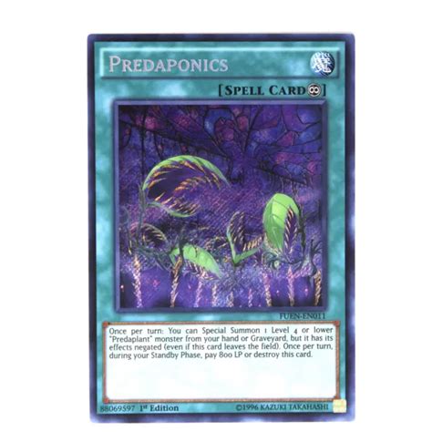 yugioh predaponics fuen en ere edition secret rare neuf