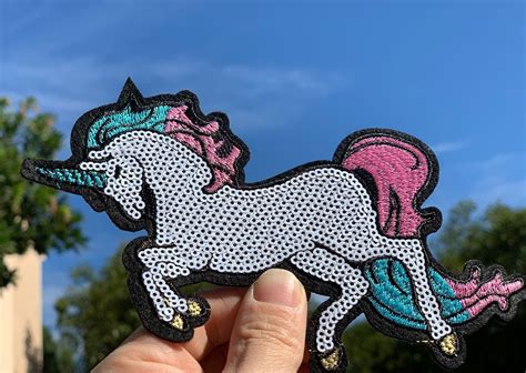 Big Unicorn Patch 6 Inch Iron On Patch Unicorn Girlsunicorn Etsy