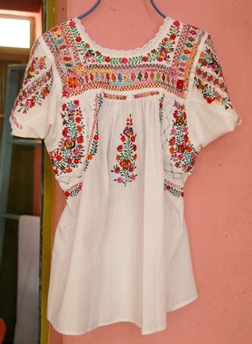 Oaxaca Mexico San Antonino Blouse Zapotec Blouse With Fanc Flickr