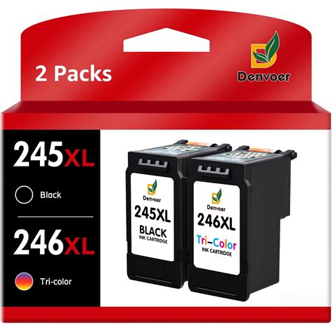 Canon Pg 245xl Cl 246xl Remanufactured Ink Cartridges Black And Tri Color 2 Pack