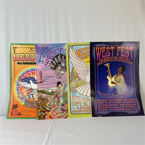 Lot Of Four Woodstock 40th Anniversary Posters For Sale At Auction On