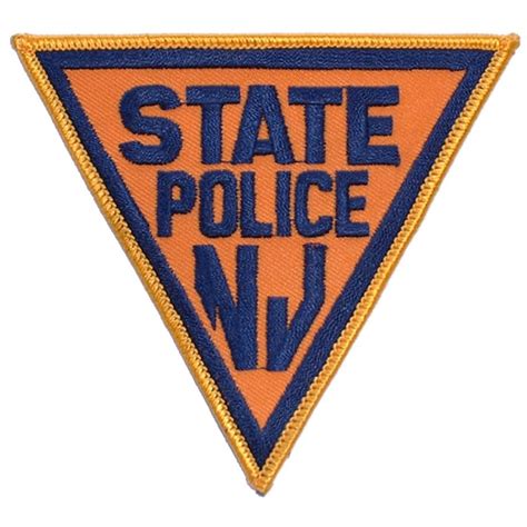 New Jersey State Police Large Embroidered Iron On Patch At Sticker Shoppe