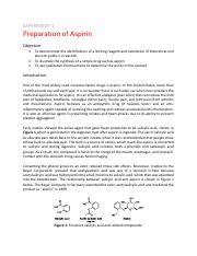 Chem Preparation Of Aspirin Pdf Experiment Preparation Of