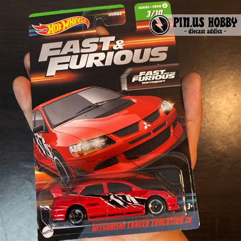 MERAH Hot WHEELS MITSUBISHI LANCER EVOLUTION IX FAST AND FURIOUS WAVE ORIGINAL HOT WHEELS By