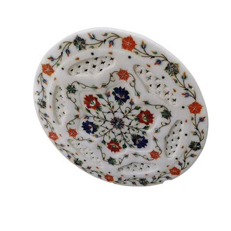 white marble plate size   diameter  rs piece  agra