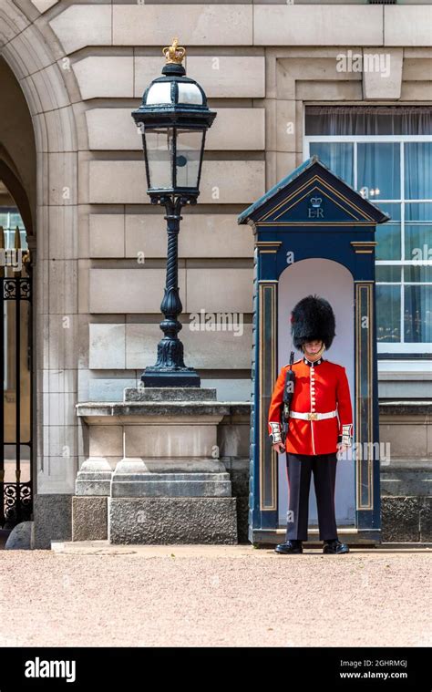 Guard In Front Of Guard House Guard Of The Royal Guard With Bearskin