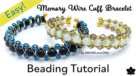 Easy Beaded Memory Wire Cuff Bracelet Right Angle Weave Youtube