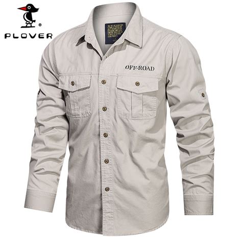 PLOVER Camisa Social Masculina Vestimenta Formal De Manga Comprida