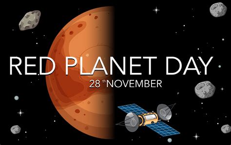 Red Planet Day Poster Template 11743919 Vector Art At Vecteezy