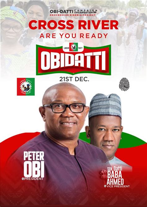 Peter Obi Grassroots Mobilization On Twitter Cross River See You