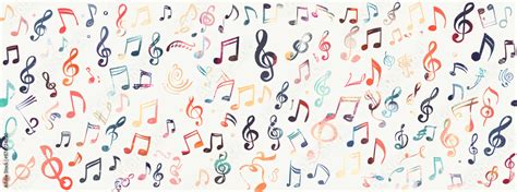 Big set of music notes, musical symbols illustration on white ...